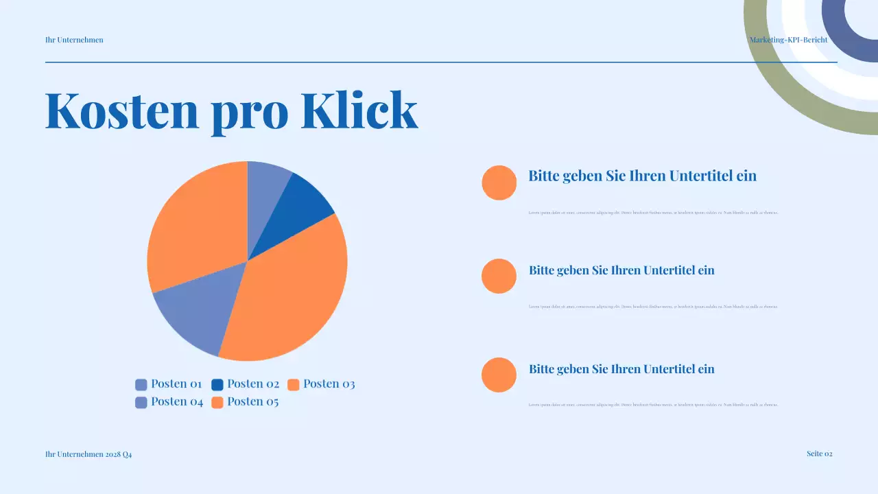 blue modern marketing report