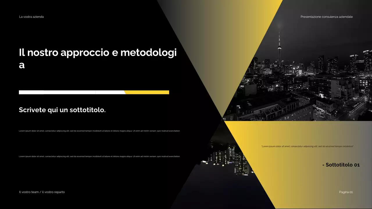 Nero Giallo Moderno Consulenza aziendale Presentazione