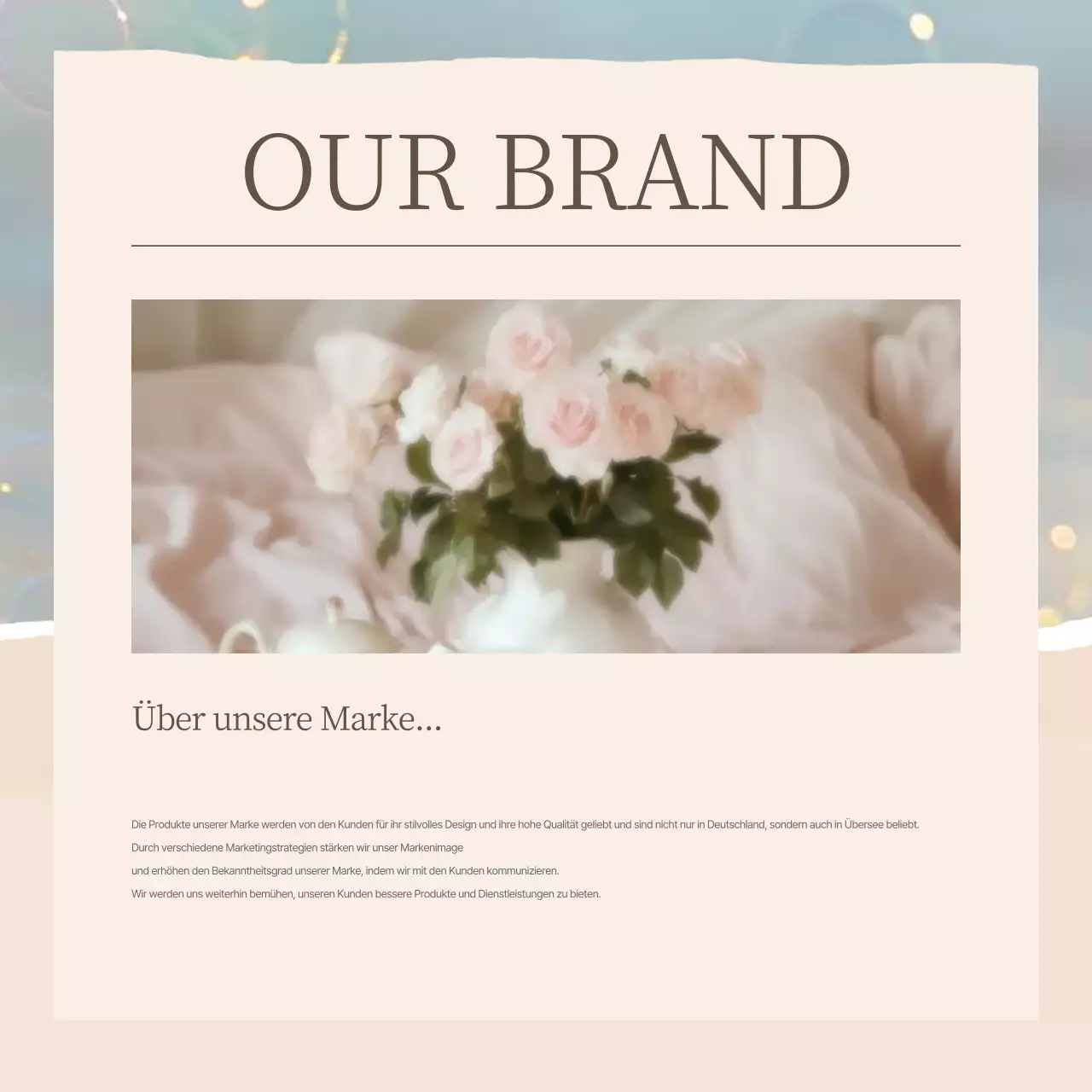 Elegantes Markenmarketing in den sozialen Medien in Rosa