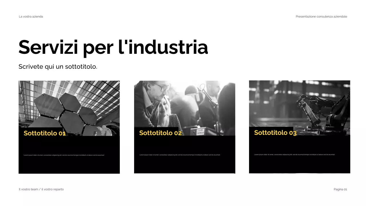 Nero Giallo Moderno Consulenza aziendale Presentazione