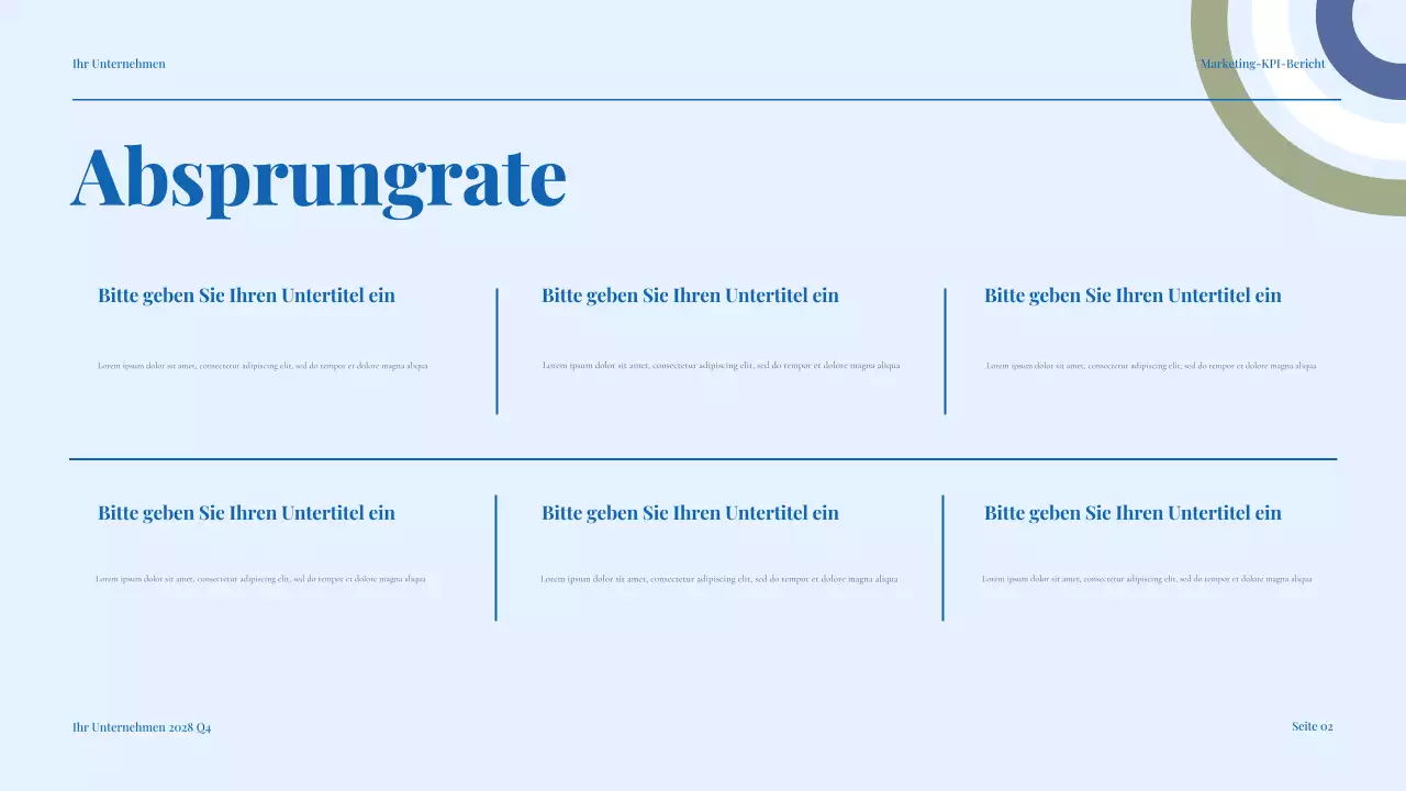 blue modern marketing report