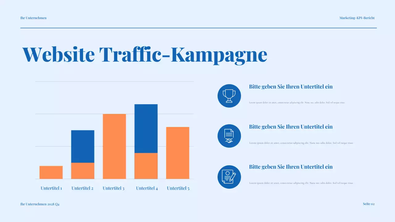 blue modern marketing report