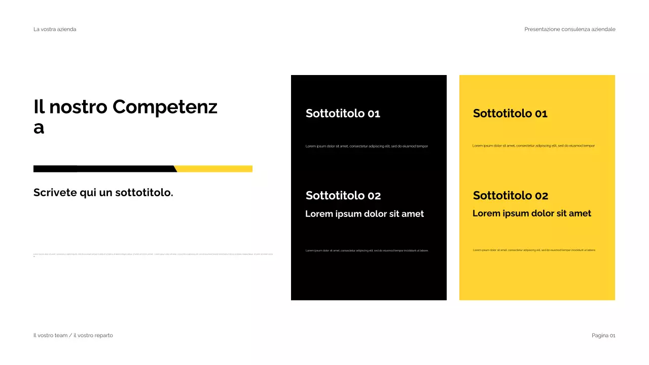 Nero Giallo Moderno Consulenza aziendale Presentazione