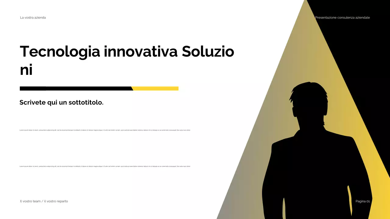 Nero Giallo Moderno Consulenza aziendale Presentazione