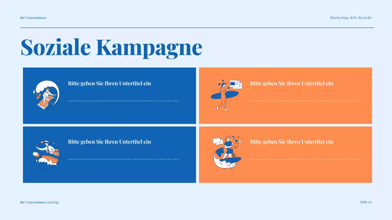 blue modern marketing report