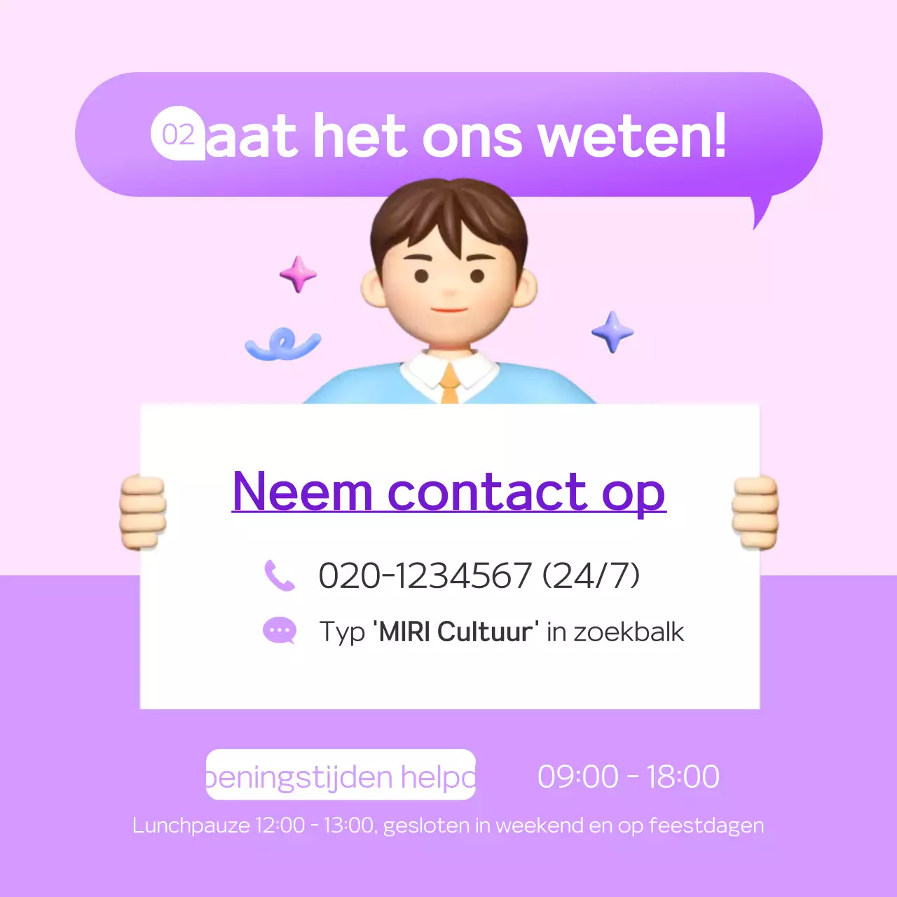 Mauve Eenvoudig Hulpcentrum