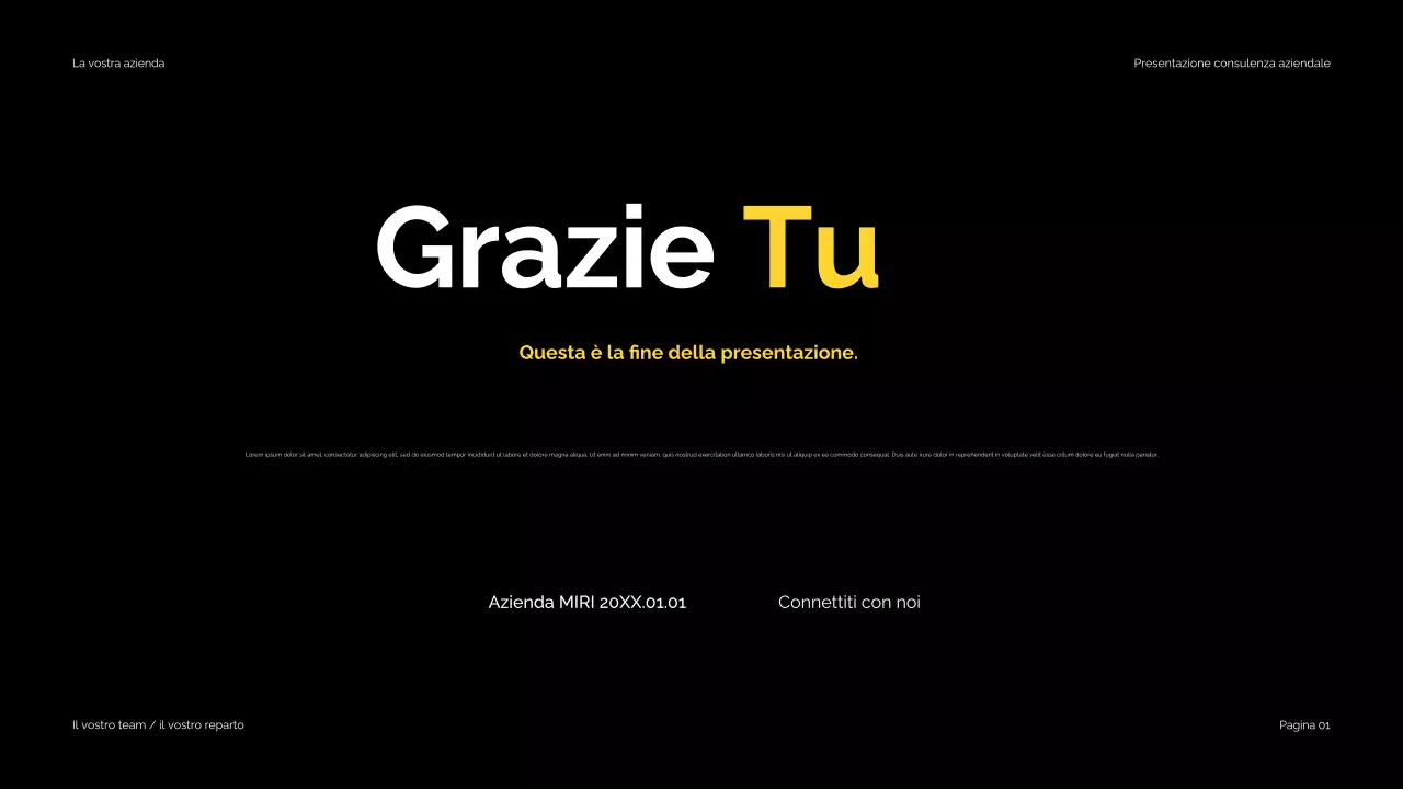 Nero Giallo Moderno Consulenza aziendale Presentazione