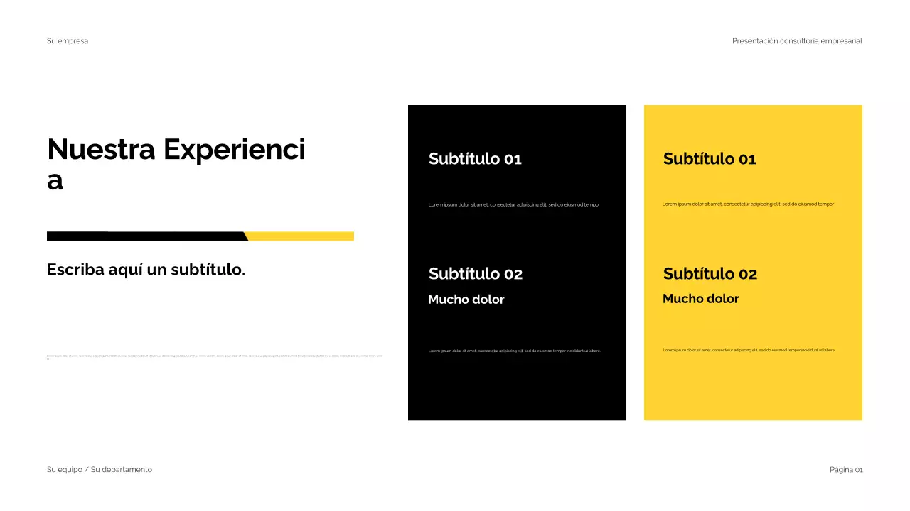 Black Yellow Presentación moderna de consultoría empresarial