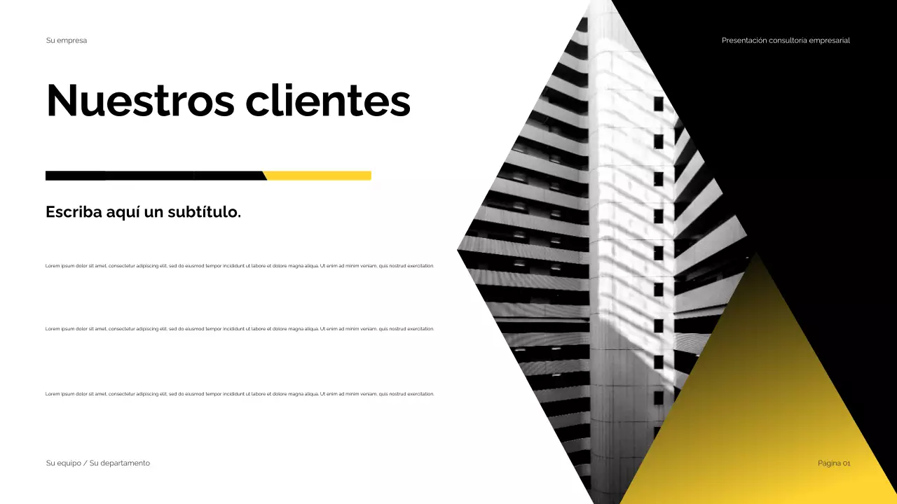 Black Yellow Presentación moderna de consultoría empresarial