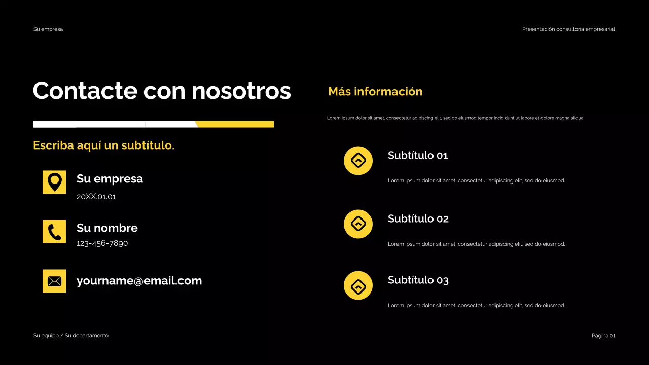 Black Yellow Presentación moderna de consultoría empresarial