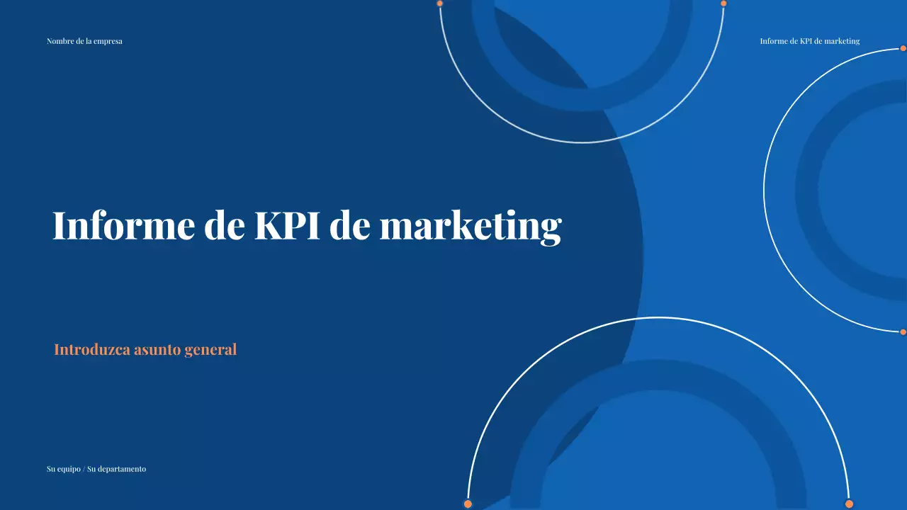 informe de marketing blue modern