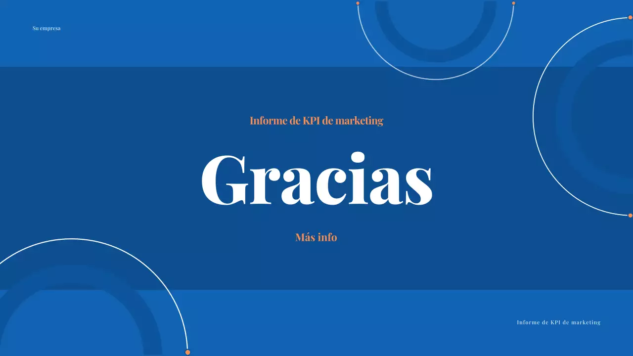 informe de marketing blue modern