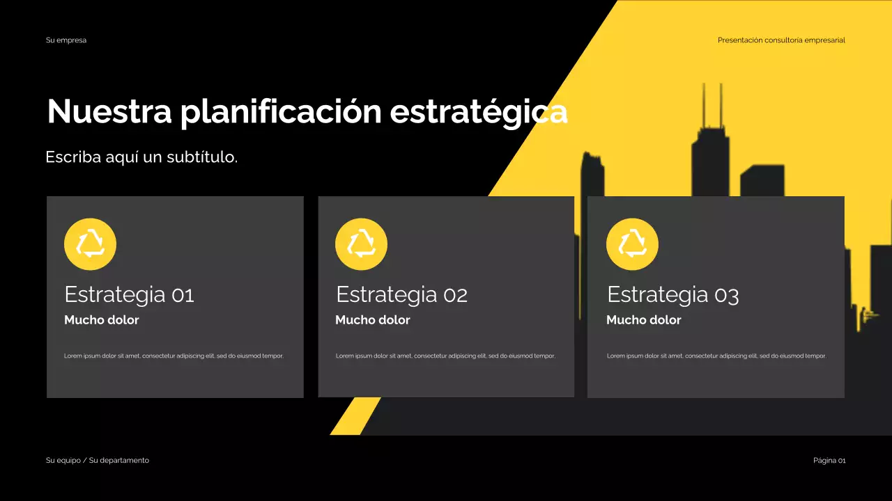 Black Yellow Presentación moderna de consultoría empresarial