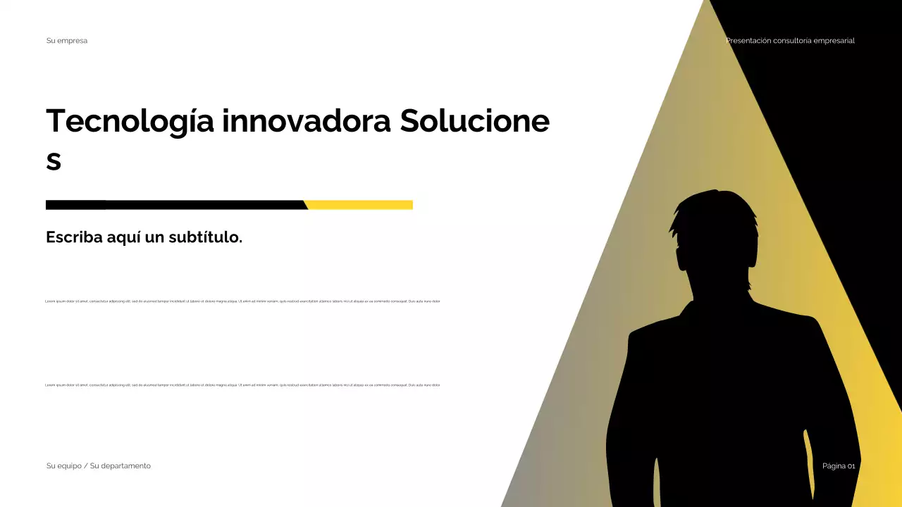 Black Yellow Presentación moderna de consultoría empresarial