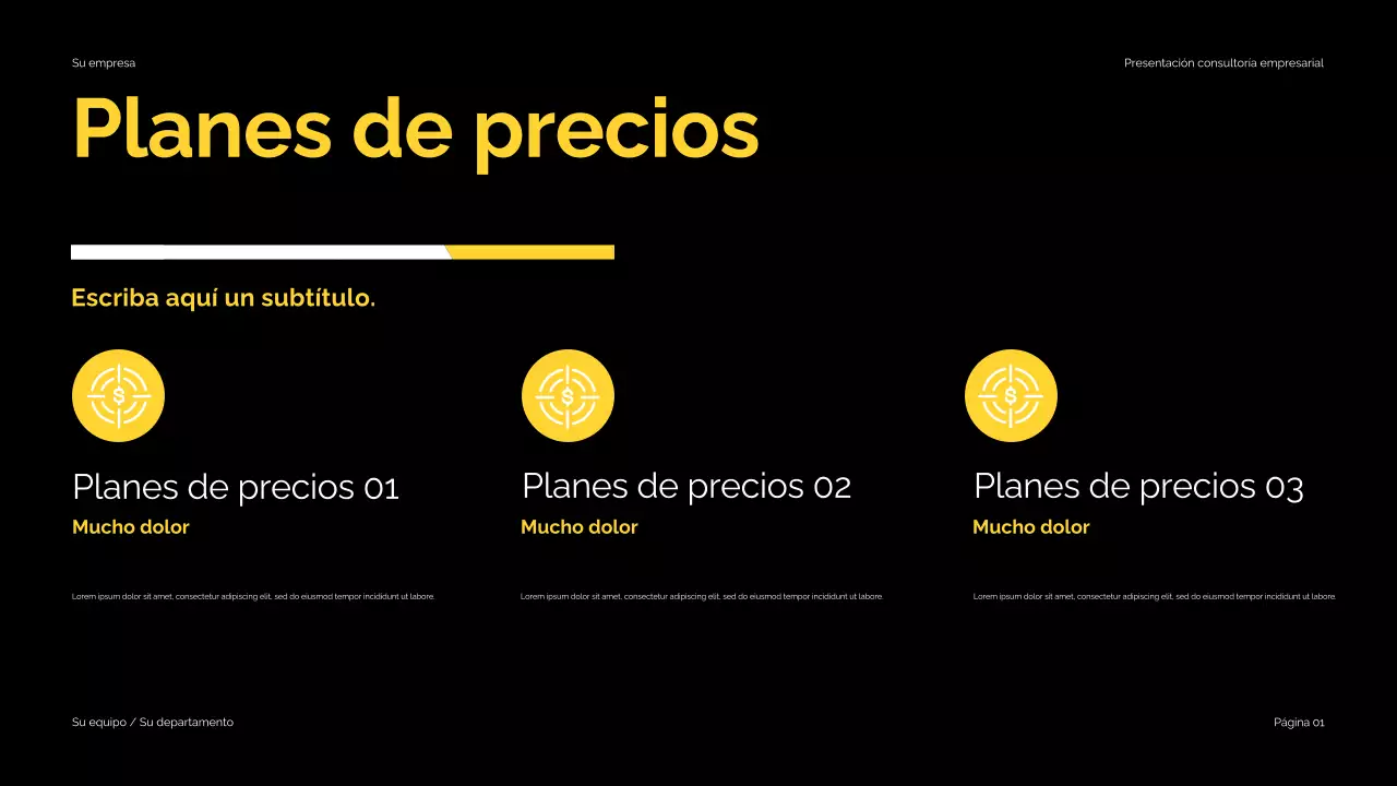 Black Yellow Presentación moderna de consultoría empresarial