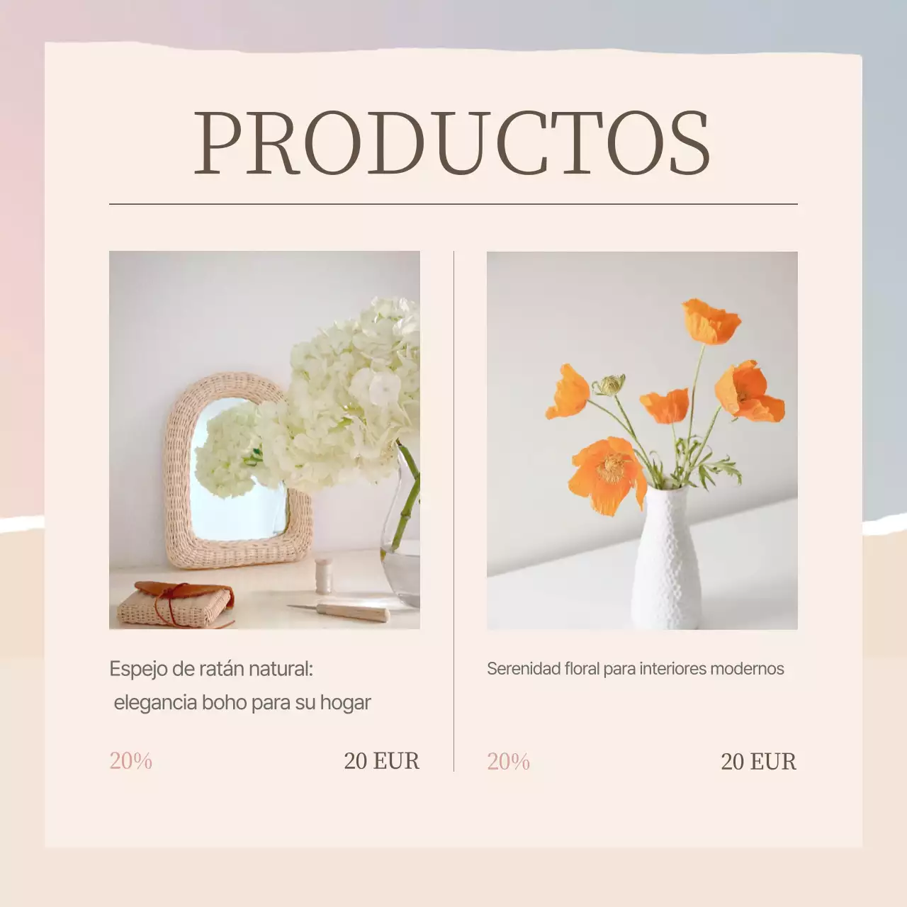 Elegante marketing de marca en redes sociales en rosa