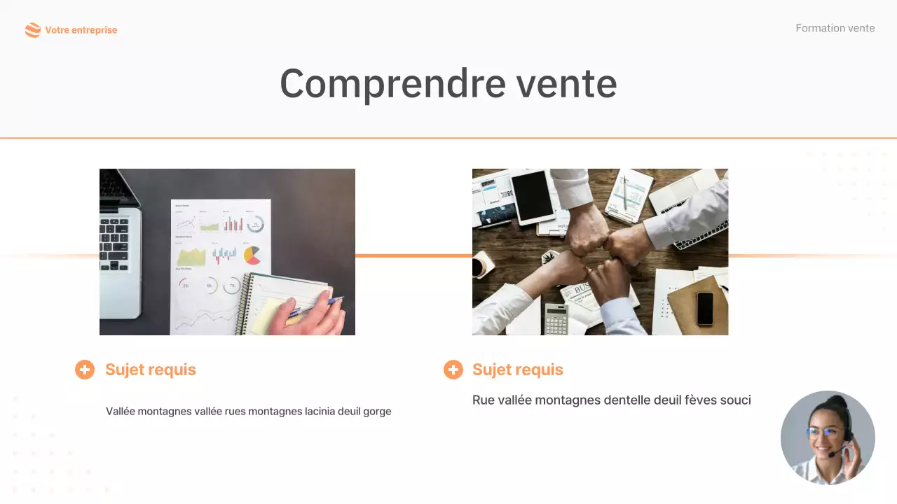 manuel de formation à la vente orange simple