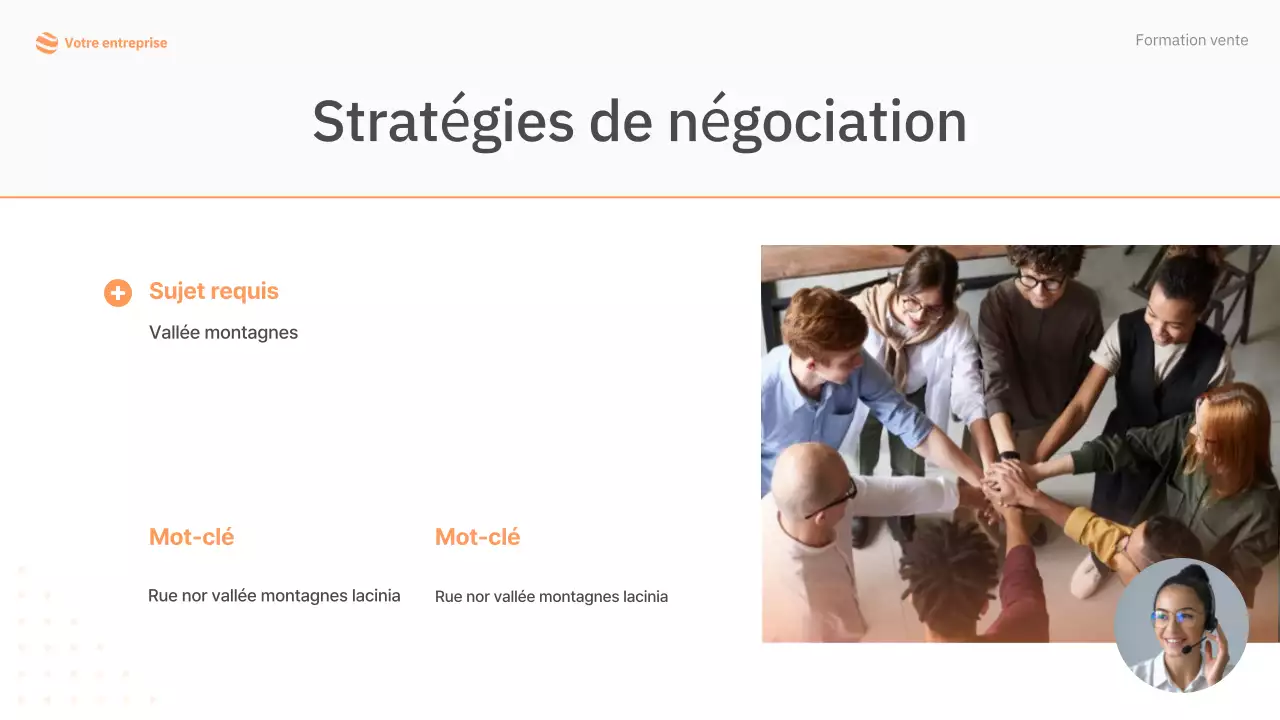 manuel de formation à la vente orange simple