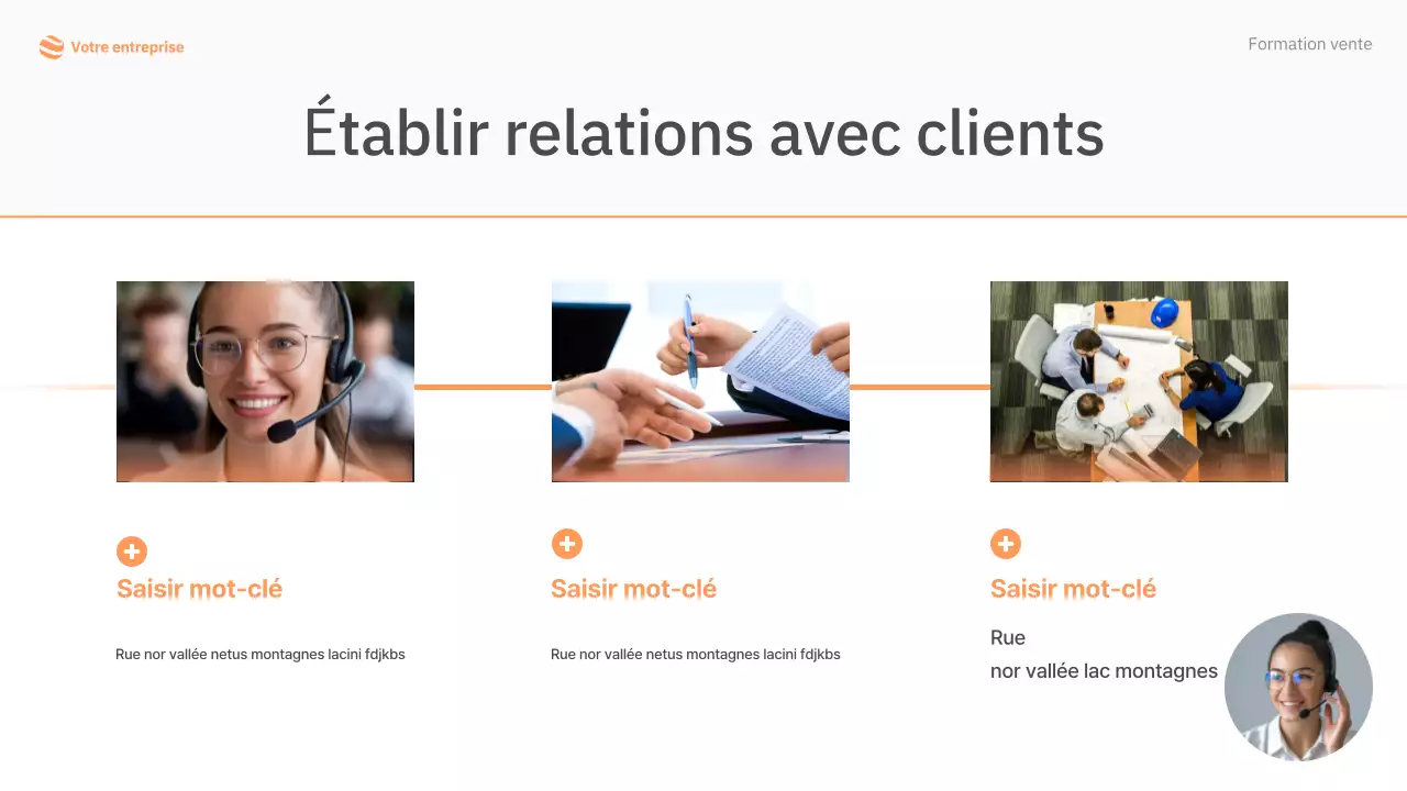 manuel de formation à la vente orange simple