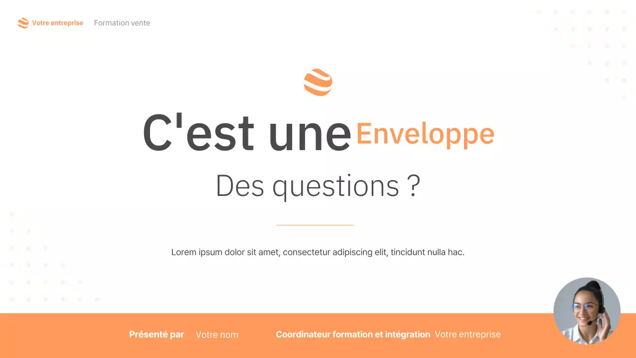 manuel de formation à la vente orange simple