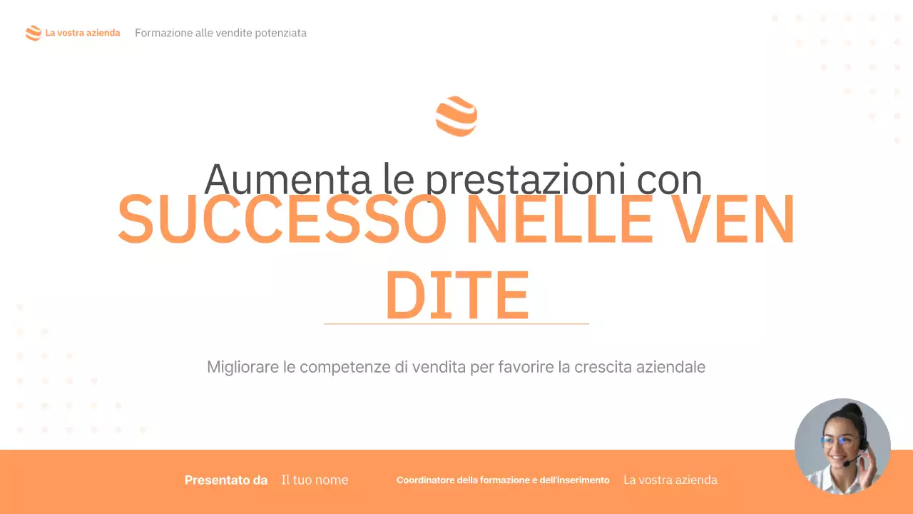 manuale di formazione alla vendita semplice arancione