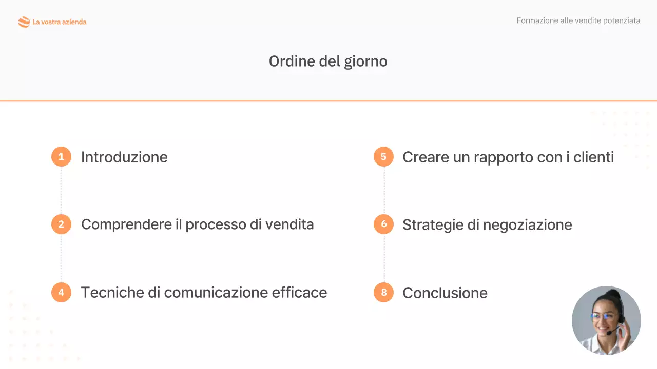 manuale di formazione alla vendita semplice arancione