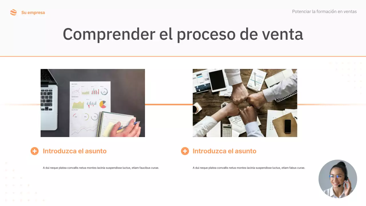 manual de formación en ventas orange simple