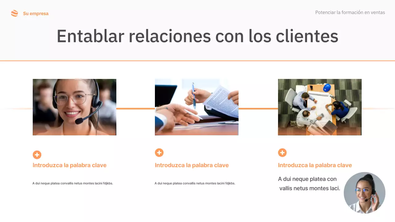 manual de formación en ventas orange simple