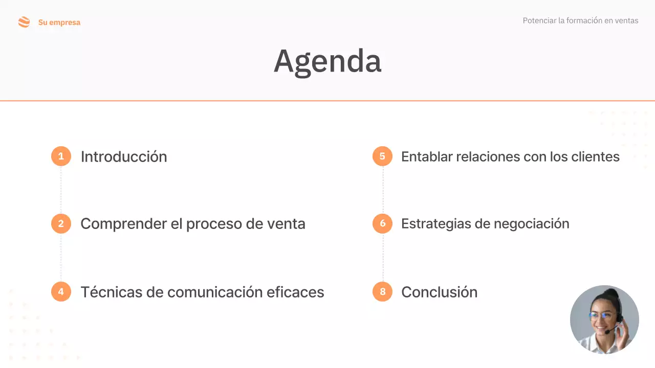 manual de formación en ventas orange simple