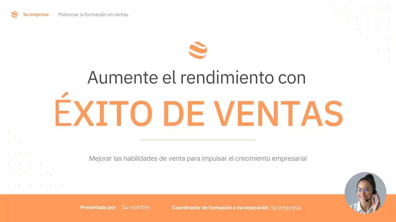 manual de formación en ventas orange simple