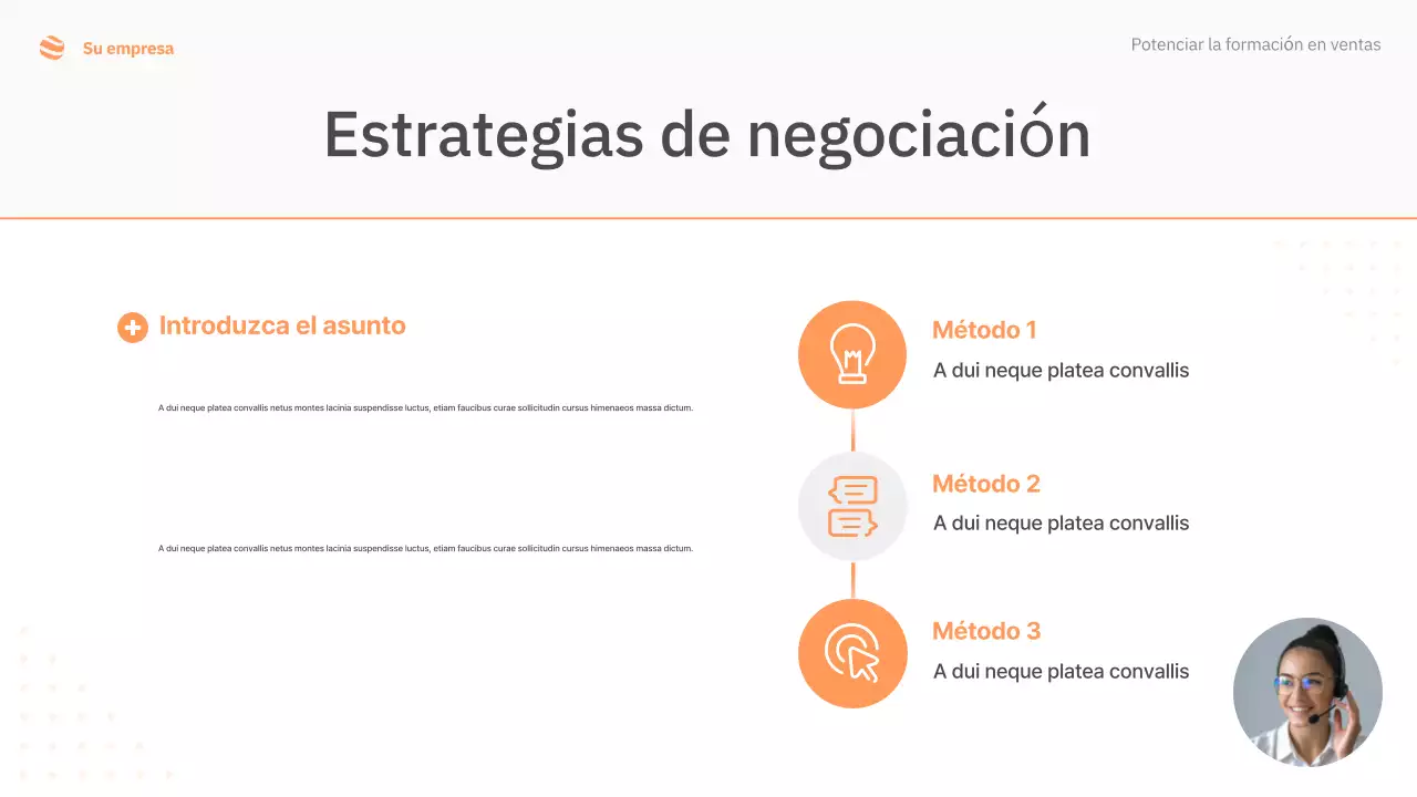 manual de formación en ventas orange simple