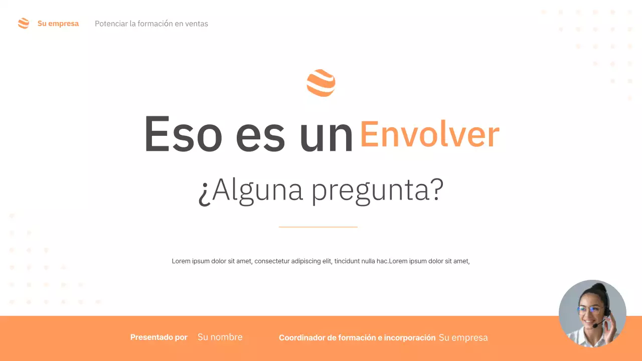 manual de formación en ventas orange simple