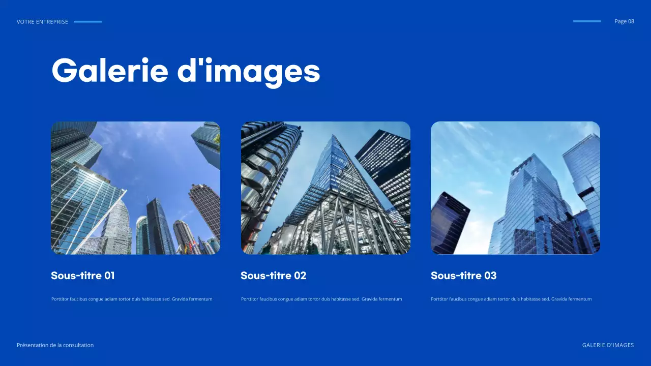 document de présentation IT géométrique bleu