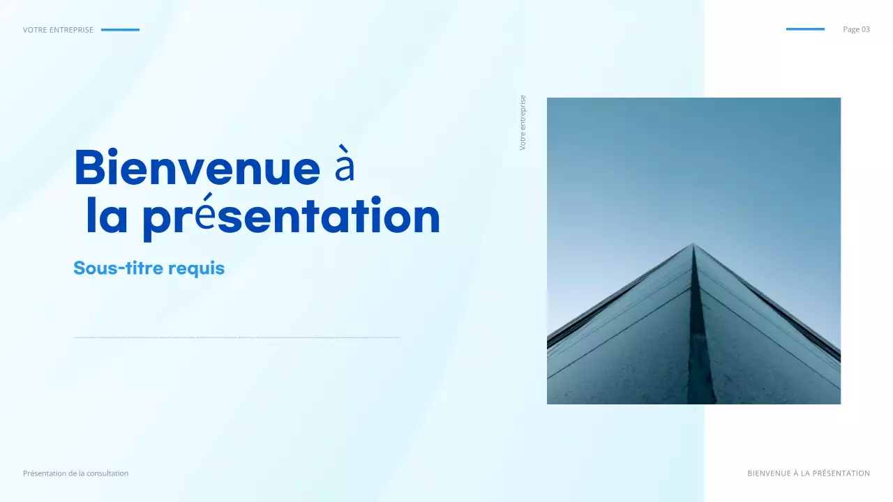 document de présentation IT géométrique bleu