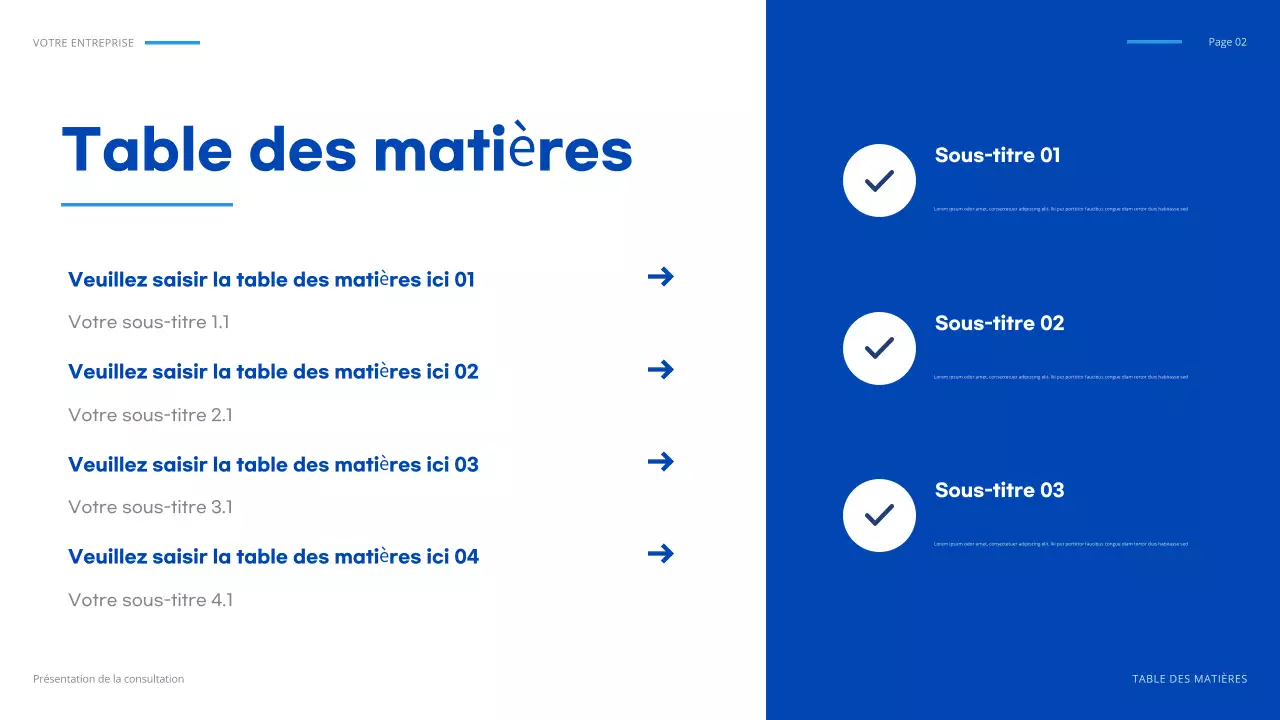 document de présentation IT géométrique bleu