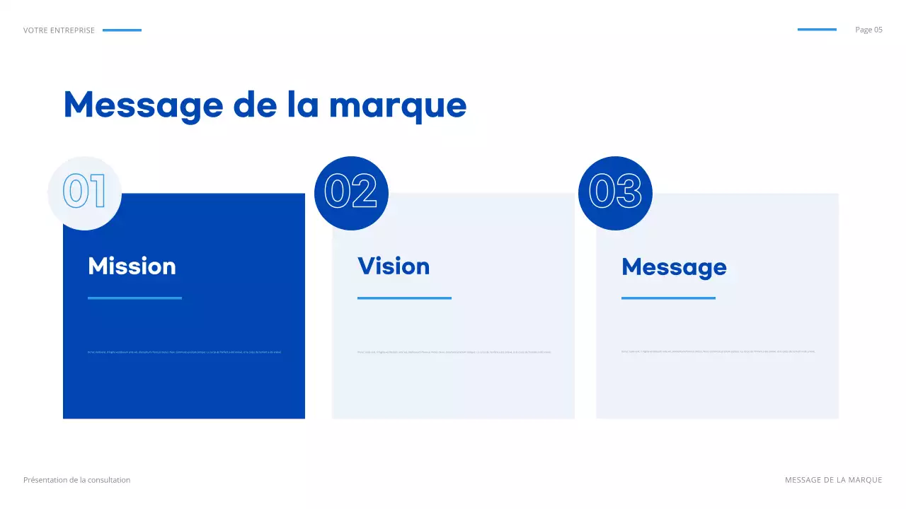 document de présentation IT géométrique bleu