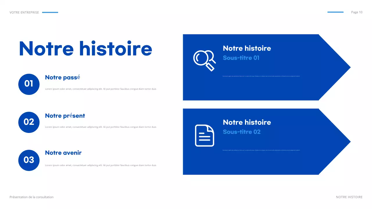 document de présentation IT géométrique bleu