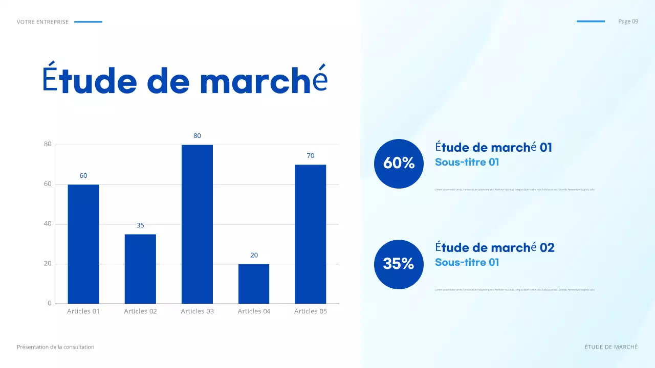 document de présentation IT géométrique bleu