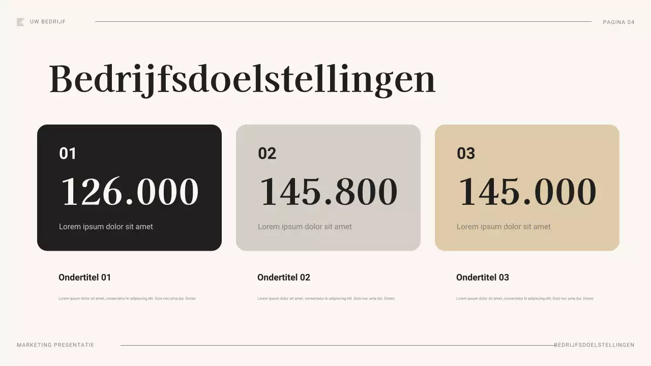 zwart professioneel marketingplan document