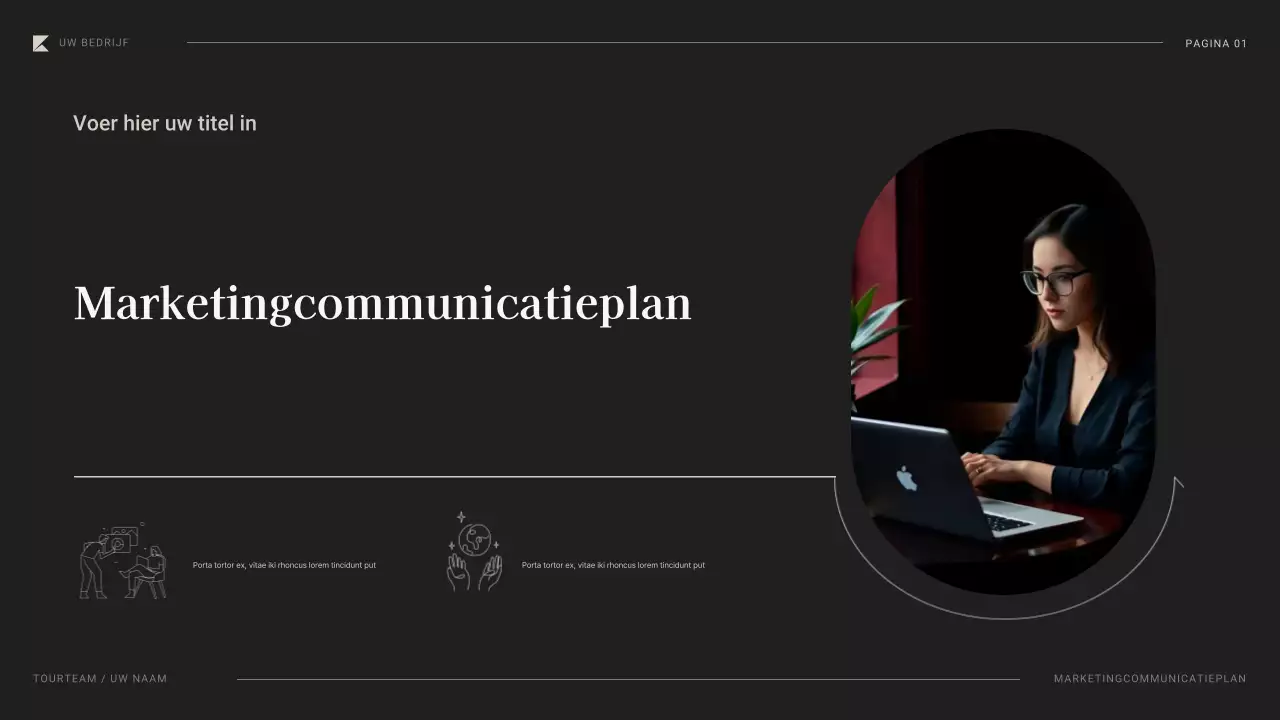 zwart professioneel marketingplan document