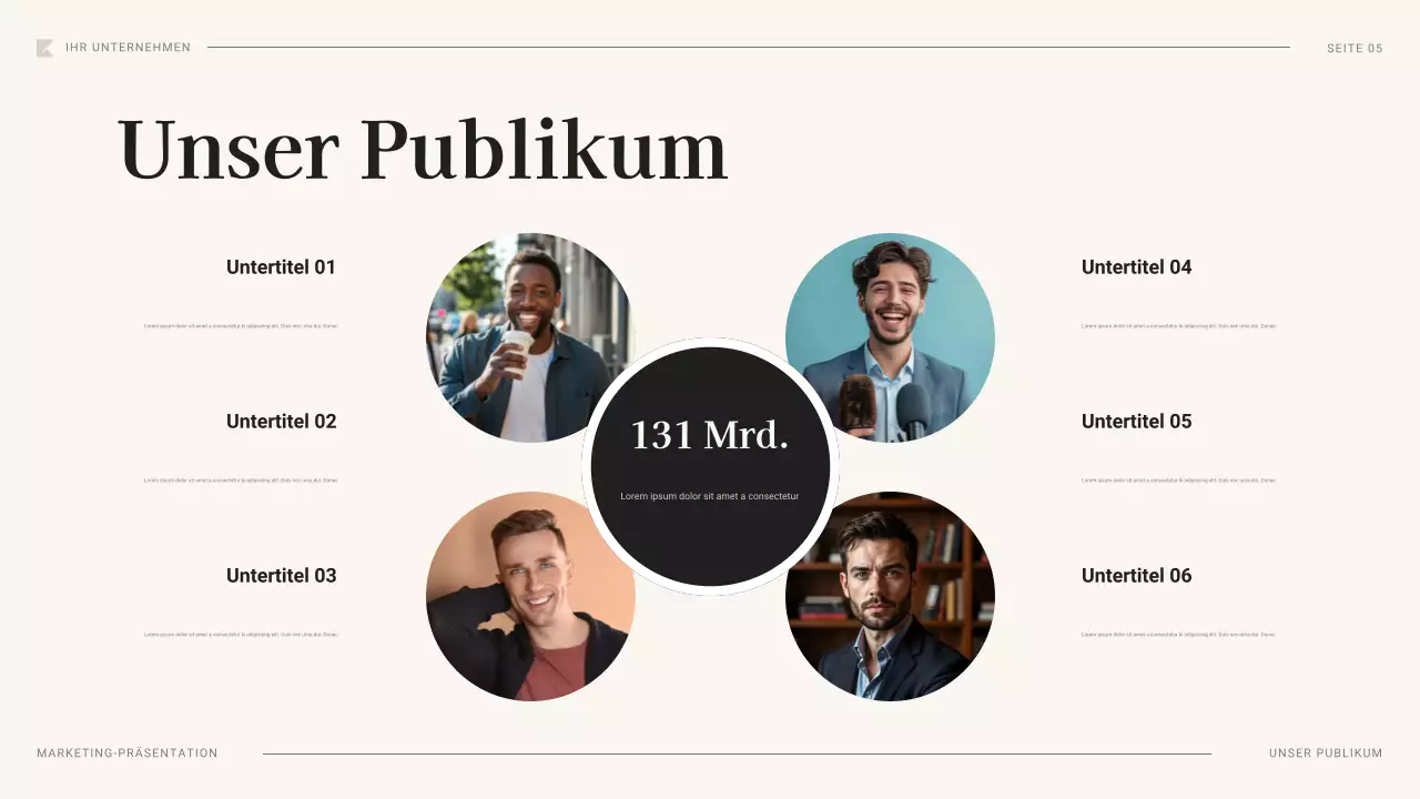 schwarzes professionelles Marketingplan-Dokument