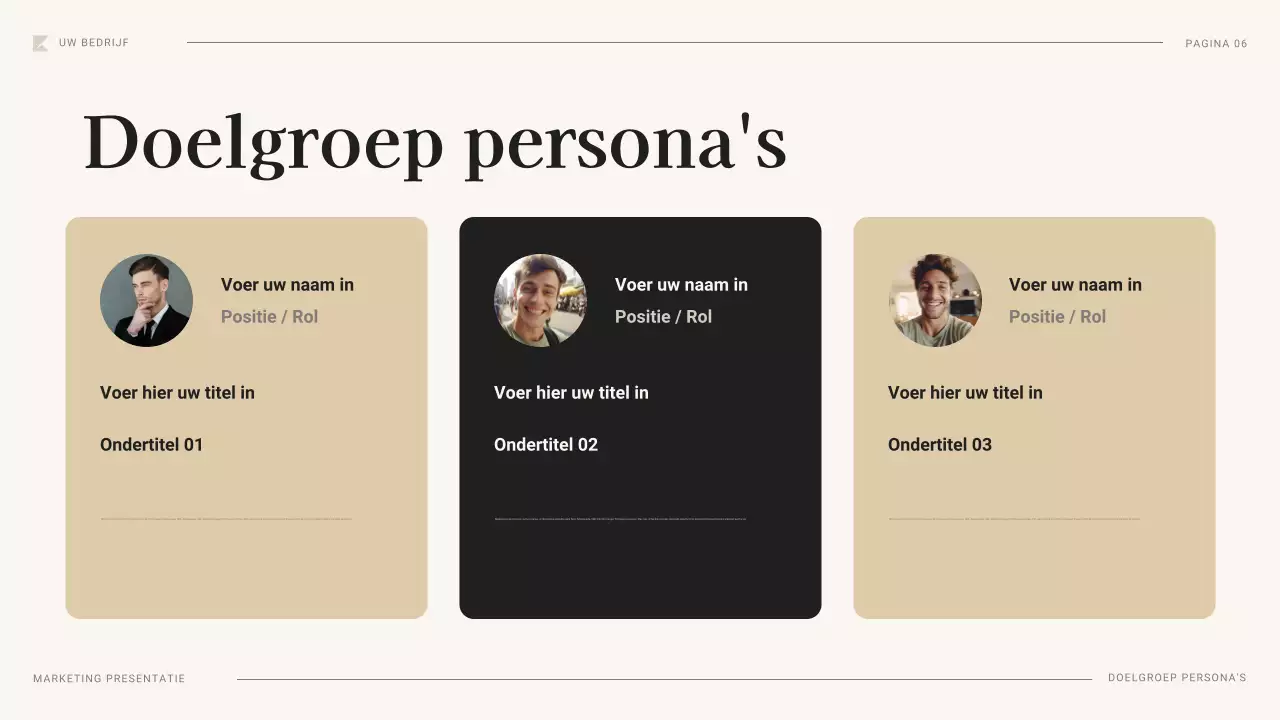 zwart professioneel marketingplan document