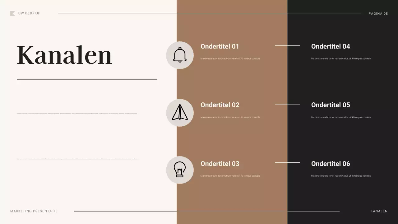 zwart professioneel marketingplan document