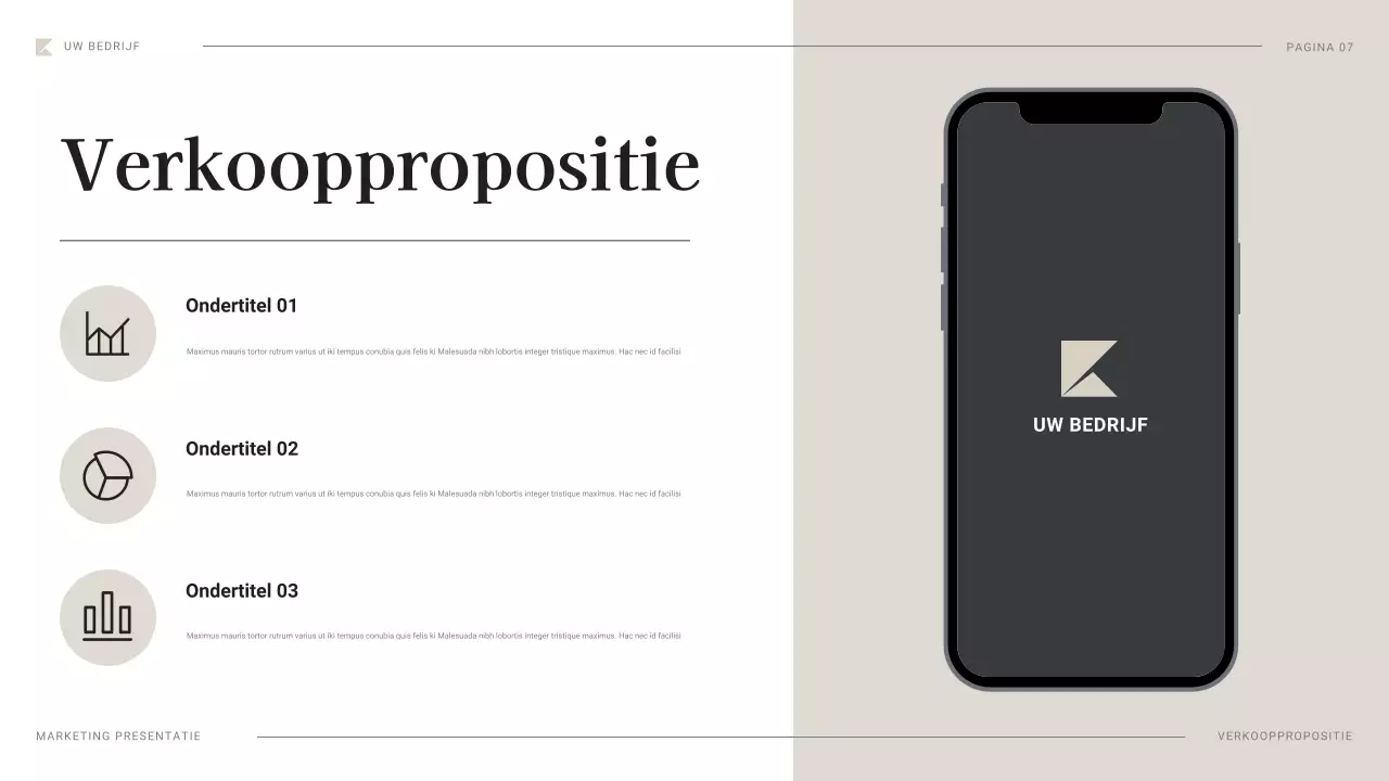 zwart professioneel marketingplan document