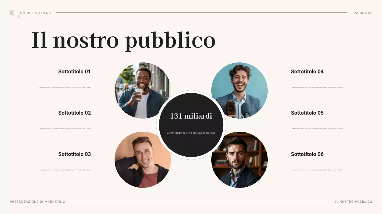 documento di piano di marketing professionale nero