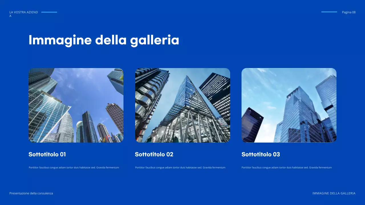 documento di presentazione IT geometrico blu