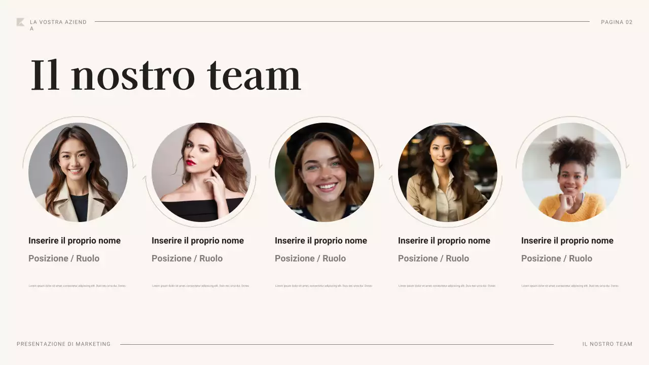 documento di piano di marketing professionale nero