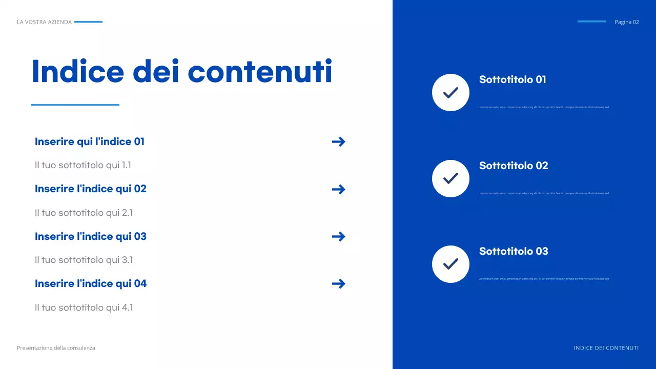 documento di presentazione IT geometrico blu