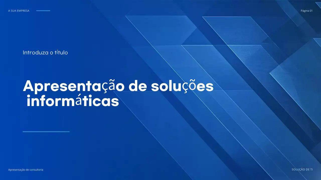 documento de apresentação IT geométrico azul