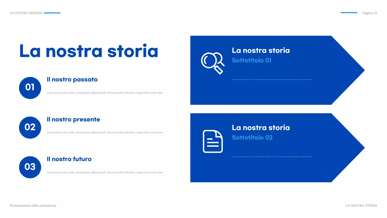 documento di presentazione IT geometrico blu